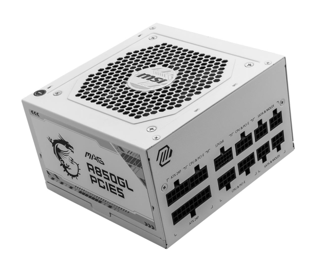 MSI MAG A850GL PCIE5 850W 80PLUS GOLD biały MAG A850GL PCIE5 WHITE - 1204824 - zdjęcie 2